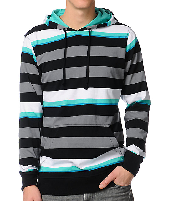 striped hooded shirt