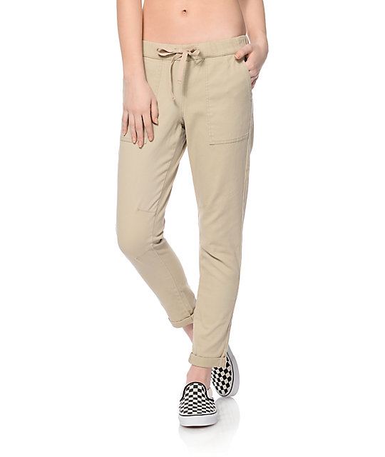 zumiez khaki joggers