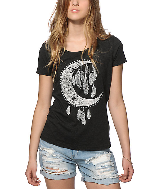 Empyre Moon Feathers T-Shirt | Zumiez