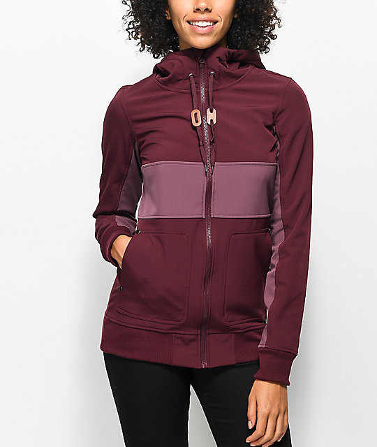 Empyre Morgan Tech Fleece Burgundy Zip Up Hoodie | Zumiez