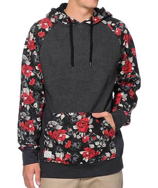 floral pullover hoodie