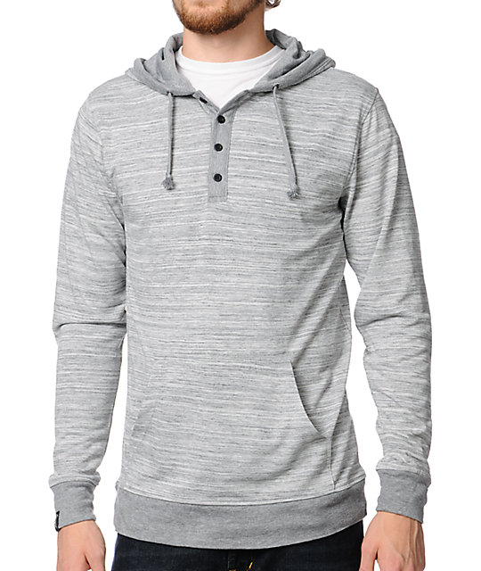 henley hooded sweatshirt