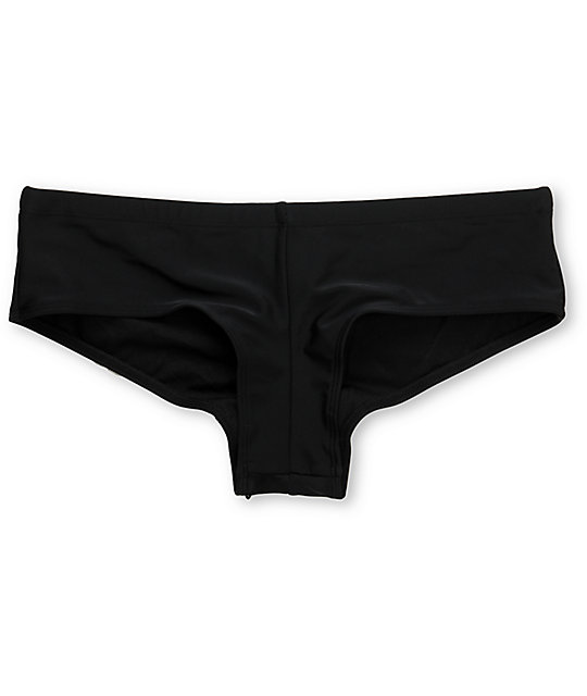 black boyshort bikini bottoms