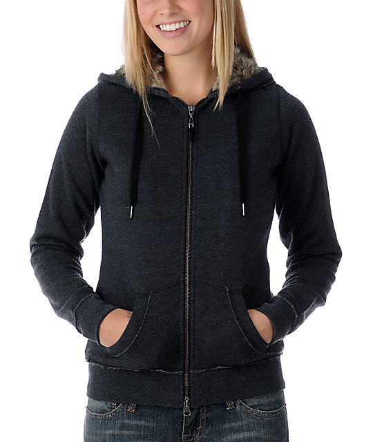 fur lined zip up hoodie womens