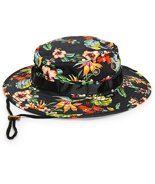 floral bucket hat with string