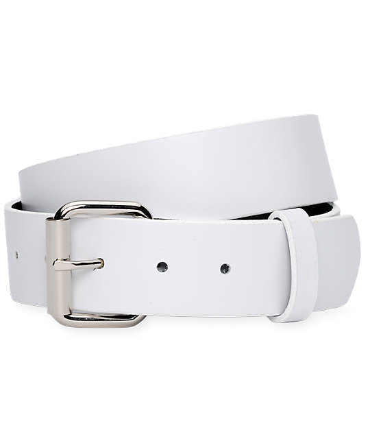 Empyre Solid Strap White Belt | Zumiez