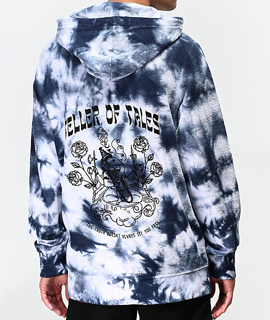 white tie dye hoodie