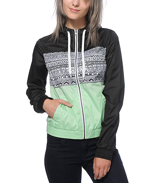 mint green nike windbreaker