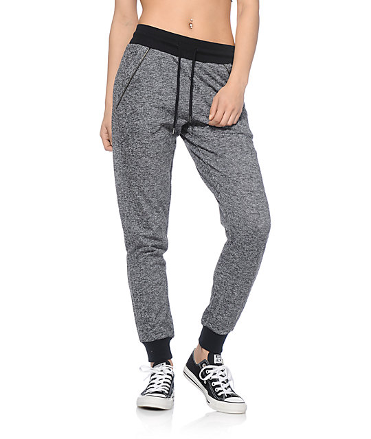 gray and black joggers