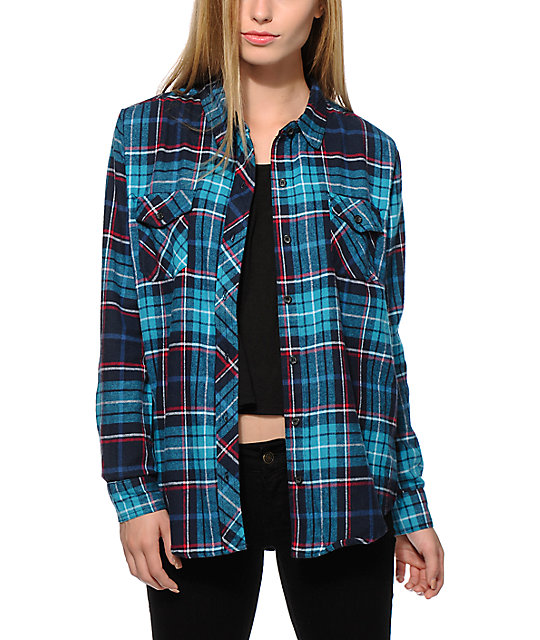 Empyre Teal Flannel Shirt | Zumiez