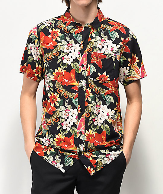 floral button up shirt mens