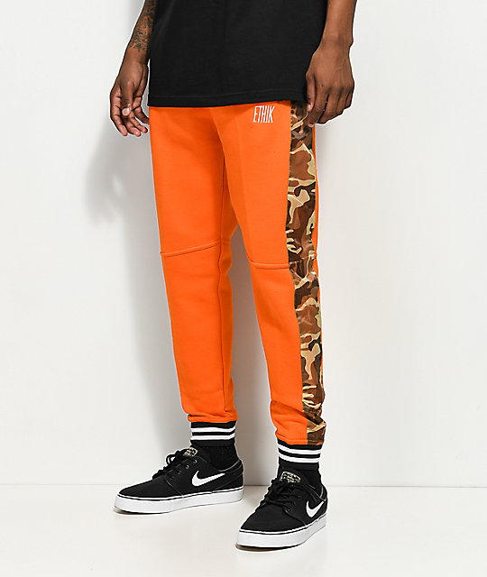 orange camo sweatpants