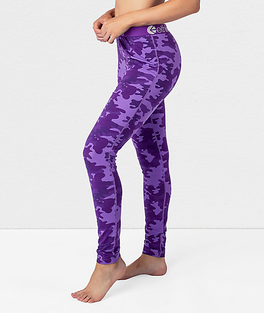 Ethika Punch Camo Purple Leggings Zumiez