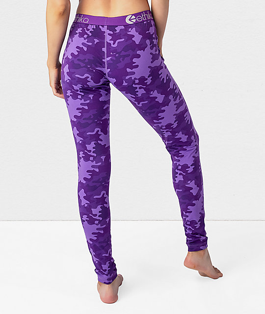 Ethika Punch Camo Purple Leggings Zumiez