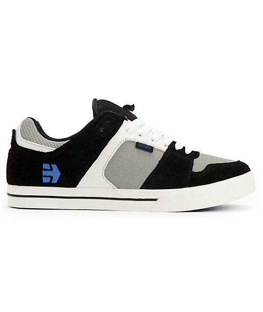 Etnies Rockfield Black, Grey & Blue Suede Skate Shoes | Zumiez