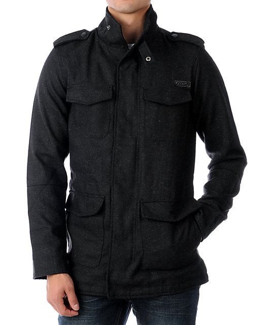 Ezekiel Westside Herringbone M-65 Charcoal Jacket | Zumiez