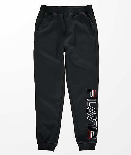 fila joggers black