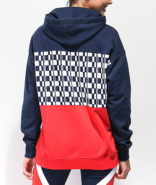 blue fila hoodie