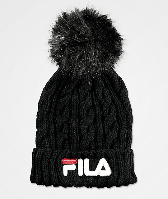 fila beanie black