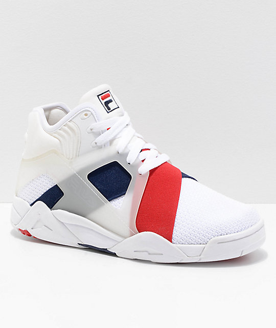 FILA Cage 17 White, Navy & Red Shoes FILA Cage 17 White, Navy & Red Shoes