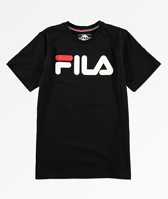 FILA Classic Logo camiseta negra para niños FILA Classic Logo camiseta negra para niños