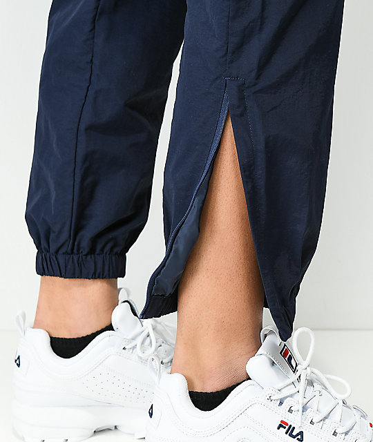 FILA Diana Navy Cutout Zipper Track Pants FILA Diana Navy Cutout Zipper Track Pants