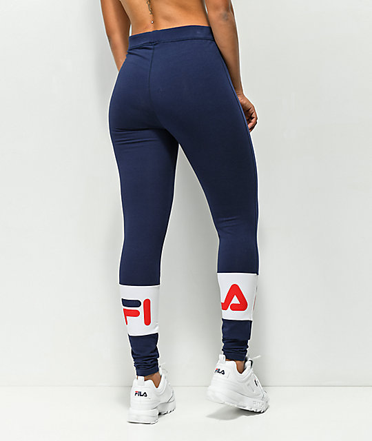 white fila leggings