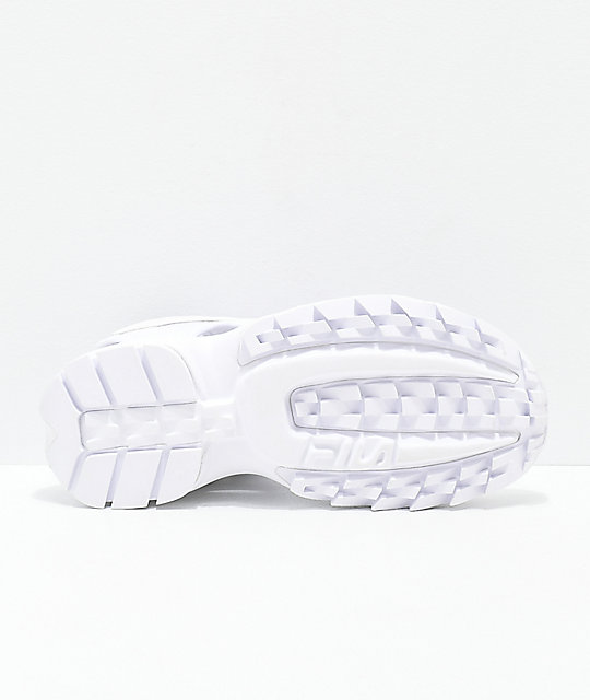 fila white sandals