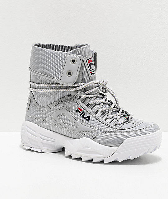 FILA Disruptor Ballistic Grey & White Boots FILA Disruptor Ballistic Grey & White Boots