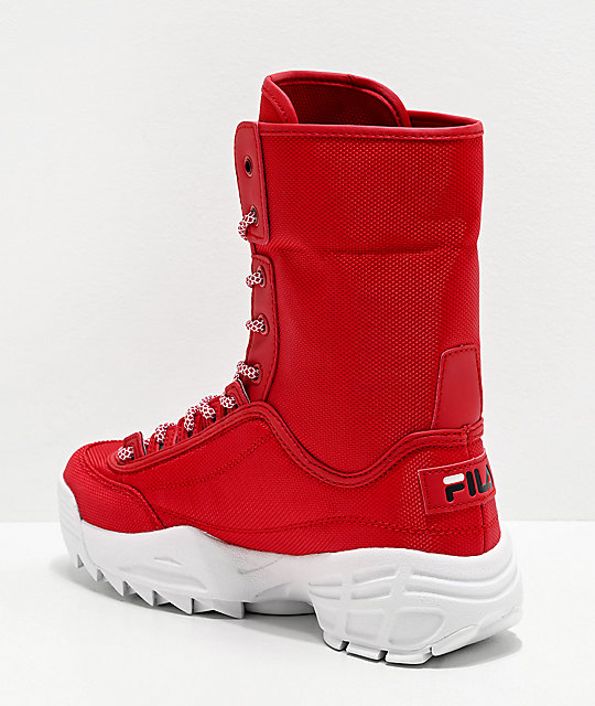 fila disruptor womens red