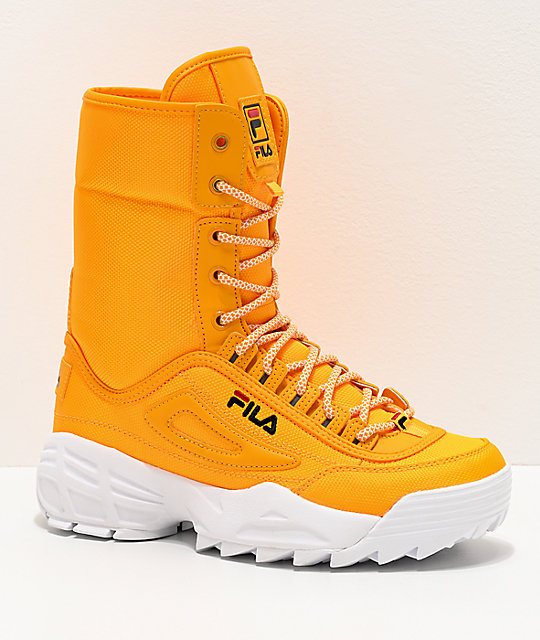 yellow work boots