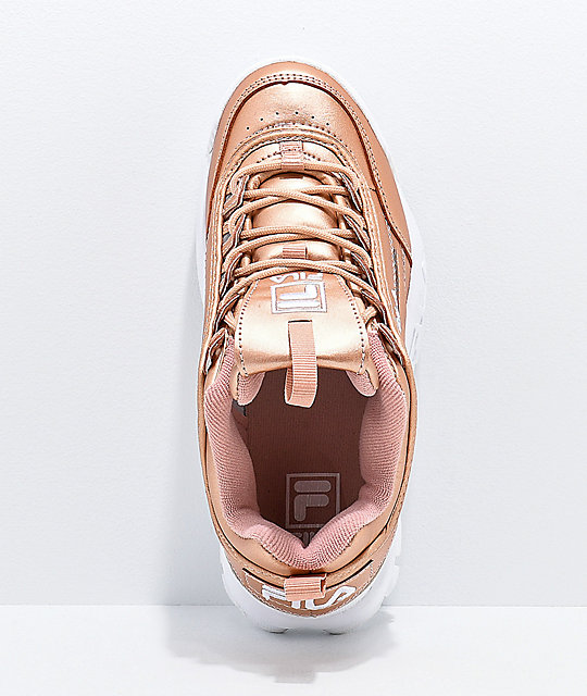 FILA Disruptor II Premium Rose Gold & White Shoes FILA Disruptor II Premium Rose Gold & White Shoes