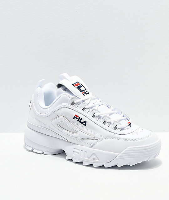FILA Disruptor II Premium zapatos blancos, azules y rojos FILA Disruptor II Premium zapatos blancos, azules y rojos