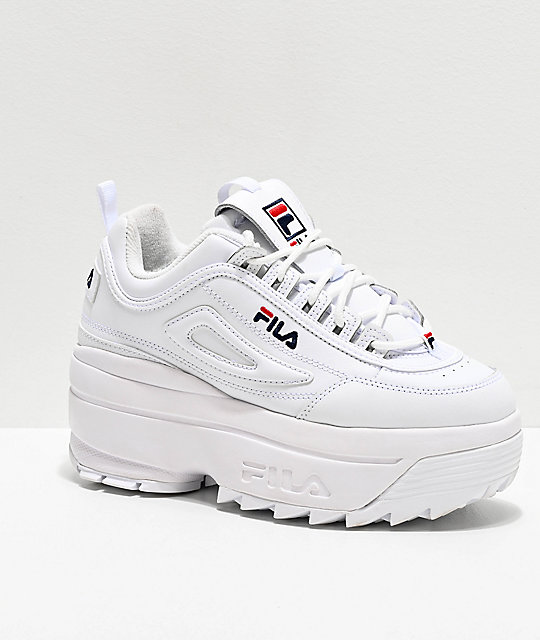 white fila boots