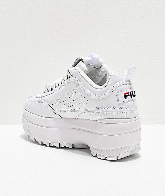FILA Disruptor II zapatos blancos de súper plataforma FILA Disruptor II zapatos blancos de súper plataforma