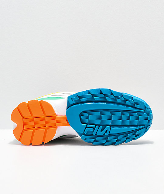 turquoise fila shoes