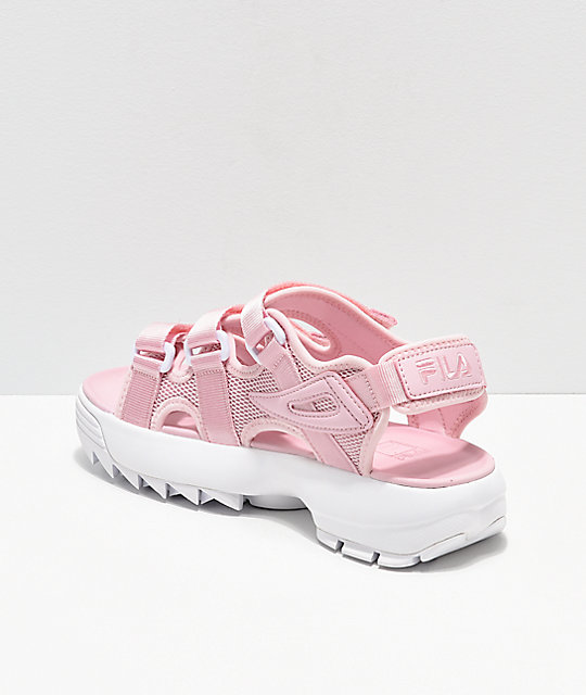 pink fila flip flops