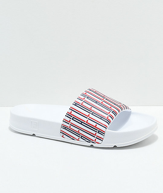 fila drifter slides white