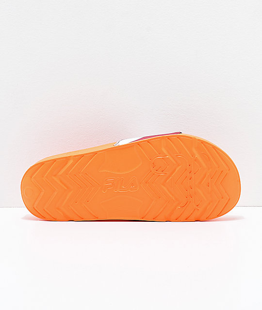 fila sandals orange