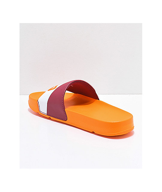 fila sandals orange