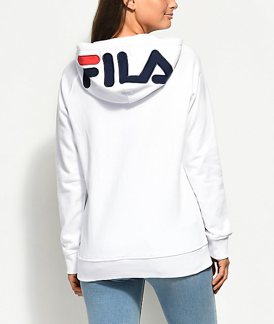 fila black and white hoodie