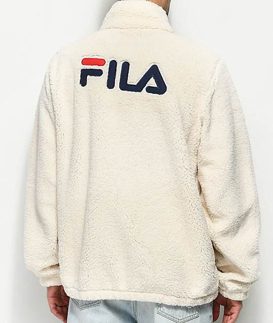 fila white fleece jacket