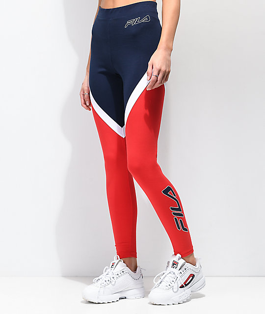 red fila leggings