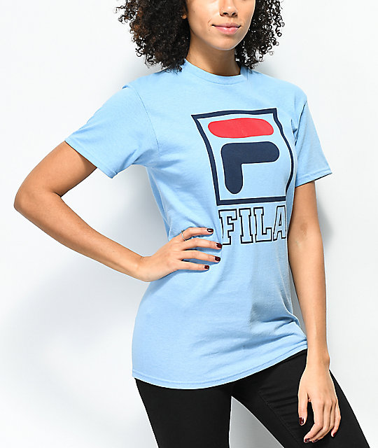 light blue fila shirt