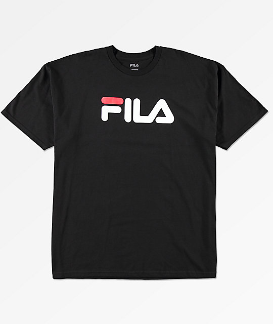 black and white fila shirt