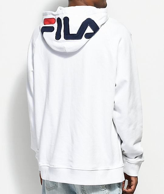 white fila hoodie