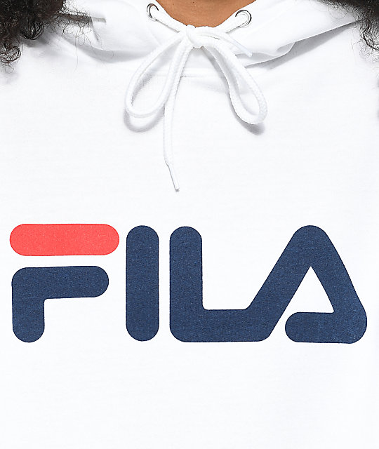 FILA Logo White Hoodie | Zumiez