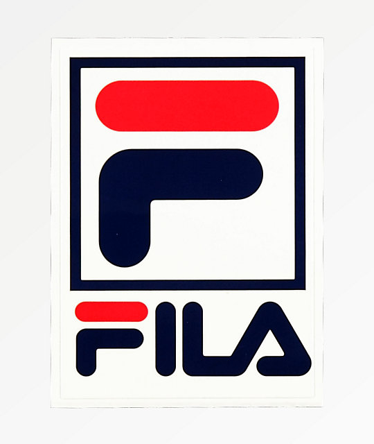  FILA  Logo  White Sticker Zumiez