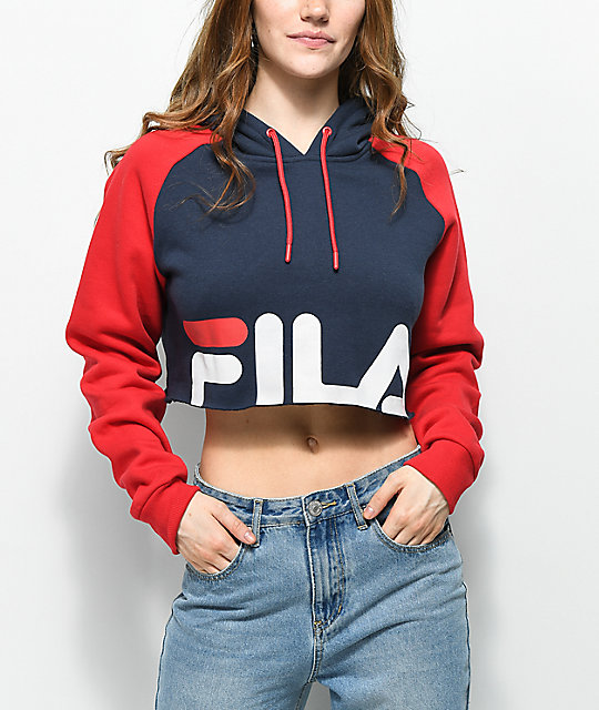 fila red hoodie