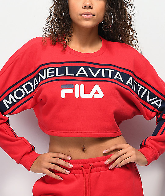 red fila sweatshirt